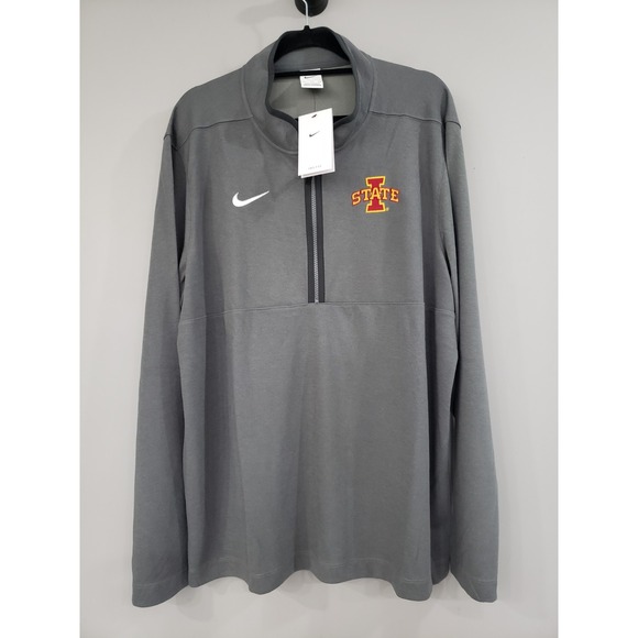 NEW MENS XXL IOWA STATE CYCLONES NCAAmens quarter zip pullover Gray
